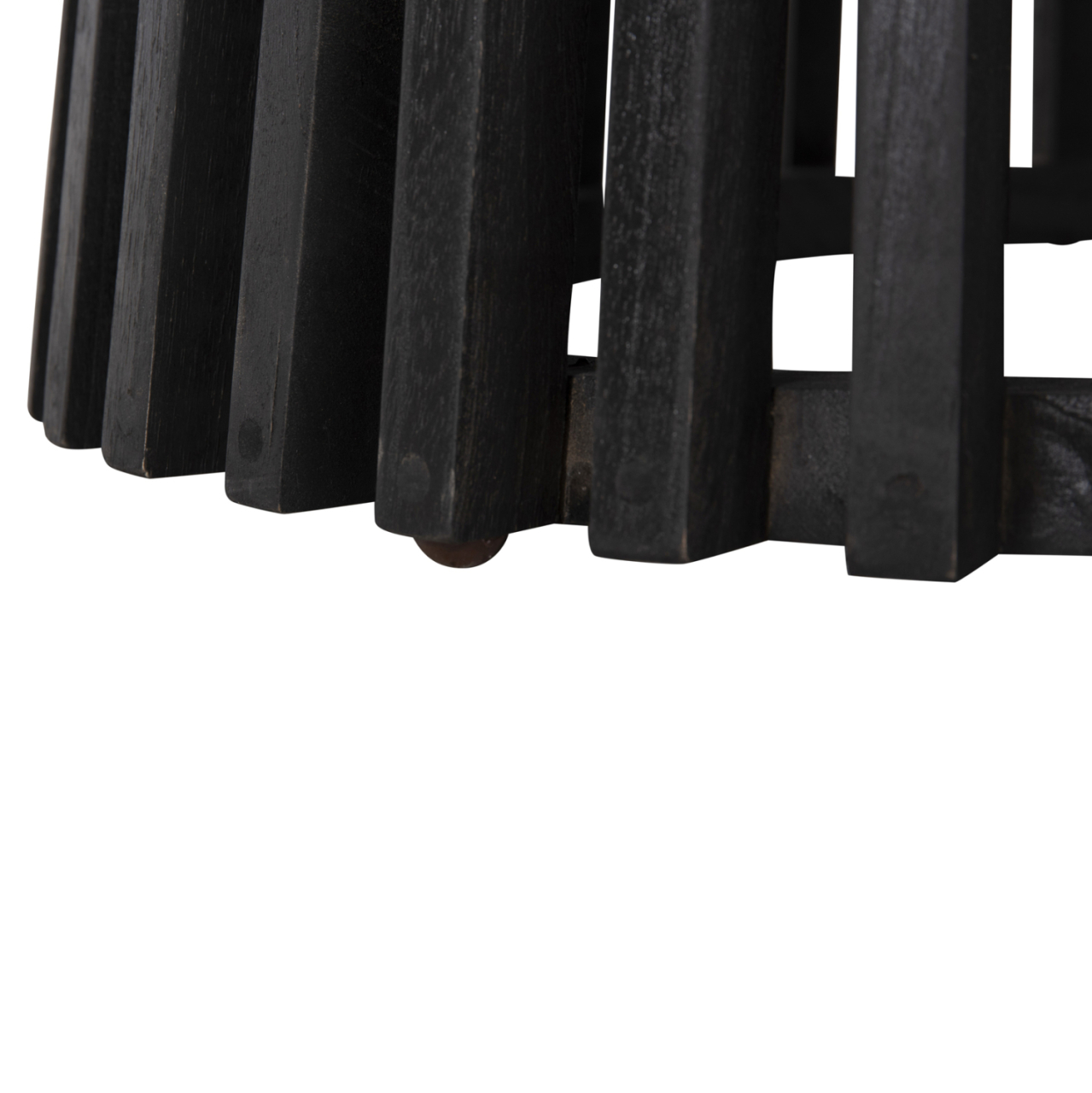 DINING TABLE ROUND FRANTZ HM9457.12 SOLID MINDI WOOD IN BLACK Φ150x75Hcm. [5]