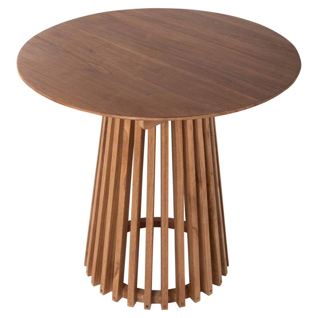 DINING TABLE ROUND FRANTZ HM9832.11 SOLID MINDI WOOD IN NATURAL COLOR Φ80X75Hcm [3]