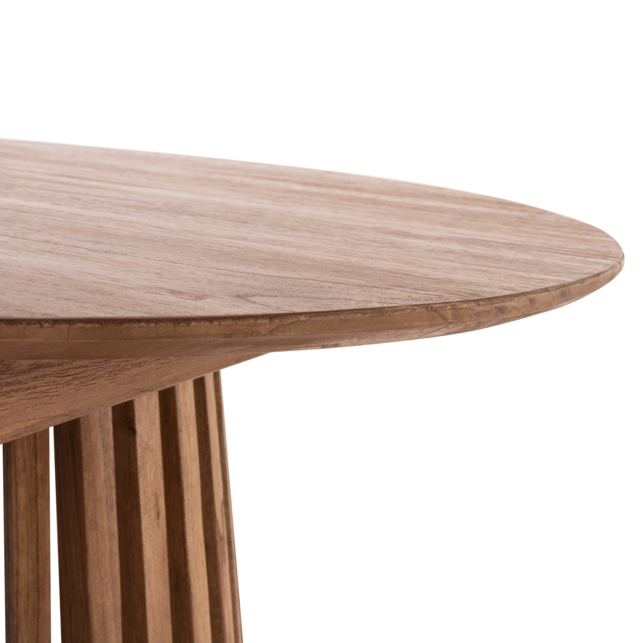 DINING TABLE ROUND FRANTZ HM9832.11 SOLID MINDI WOOD IN NATURAL COLOR Φ80X75Hcm [6]