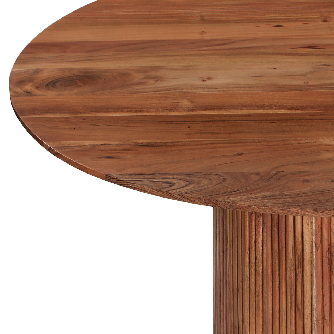 DINING TABLE ROUND GROOT HM9684 SOLID ACACIA WOOD IN NATURAL D120x79Hcm. [3]