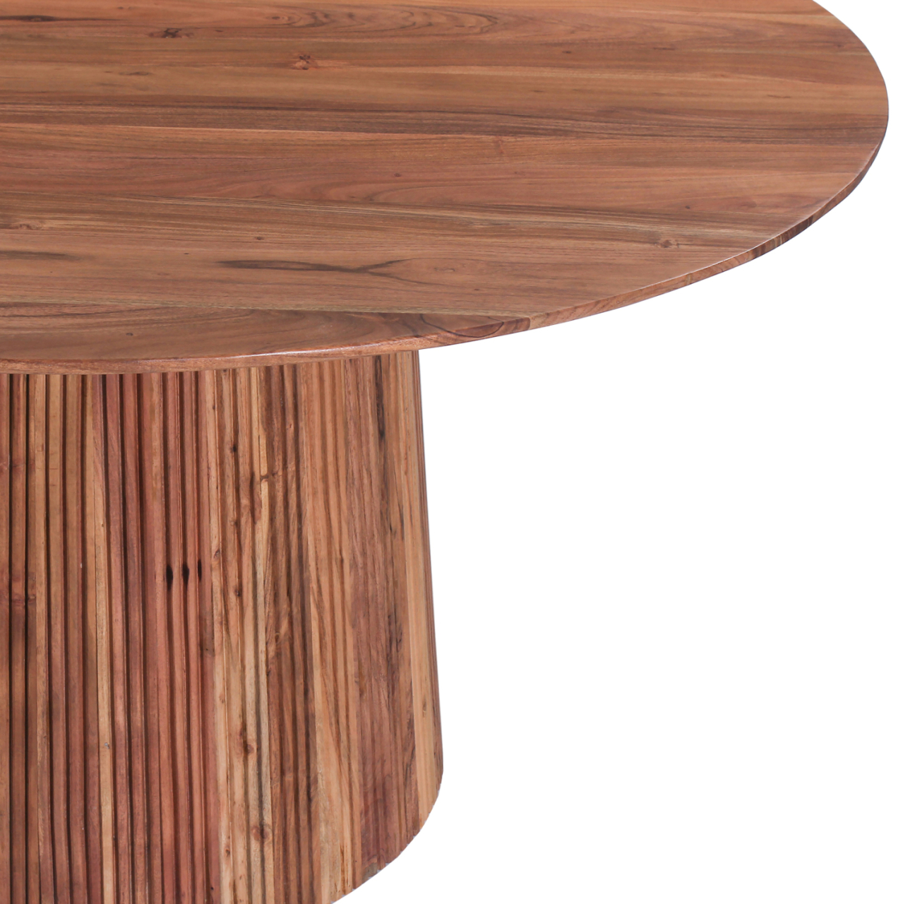 DINING TABLE ROUND GROOT HM9685 SOLID ACACIA WOOD IN NATURAL Φ150x76Hcm. [3]