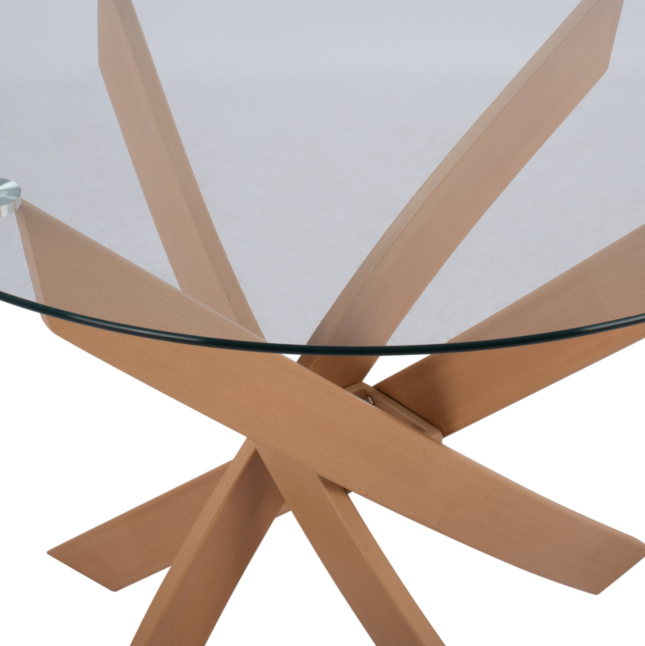 DINING TABLE ROUND JADA METAL LEGS TEMPERED GLASS Φ120X75Hcm.HM8733.02 [4]