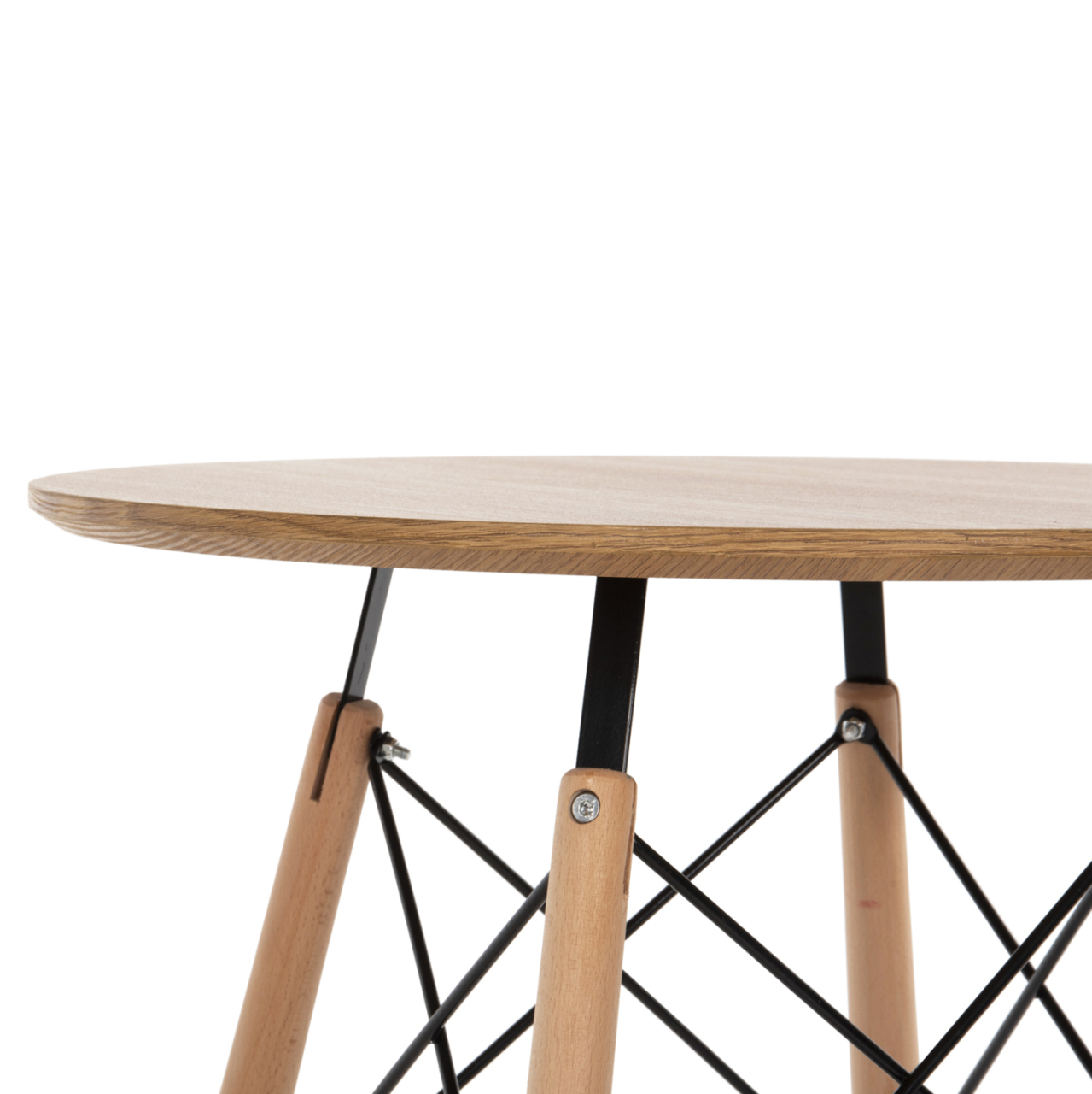 DINING TABLE ROUND MINIMAL ΗΜ0060.04 MDF IN NATURAL COLOR-BEECH WOOD LEGS IN NATURAL COLOR Φ60Χ76Hcm. [6]