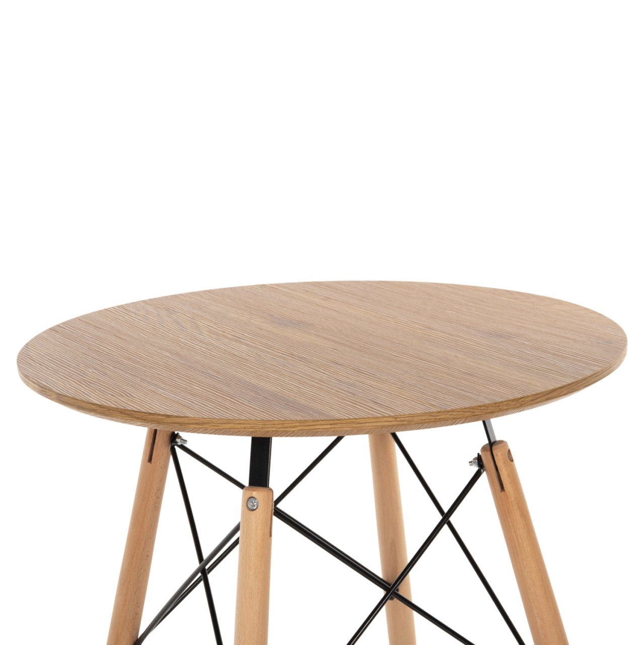 DINING TABLE ROUND MINIMAL ΗΜ0060.04 MDF IN NATURAL COLOR-BEECH WOOD LEGS IN NATURAL COLOR Φ60Χ76Hcm. [4]
