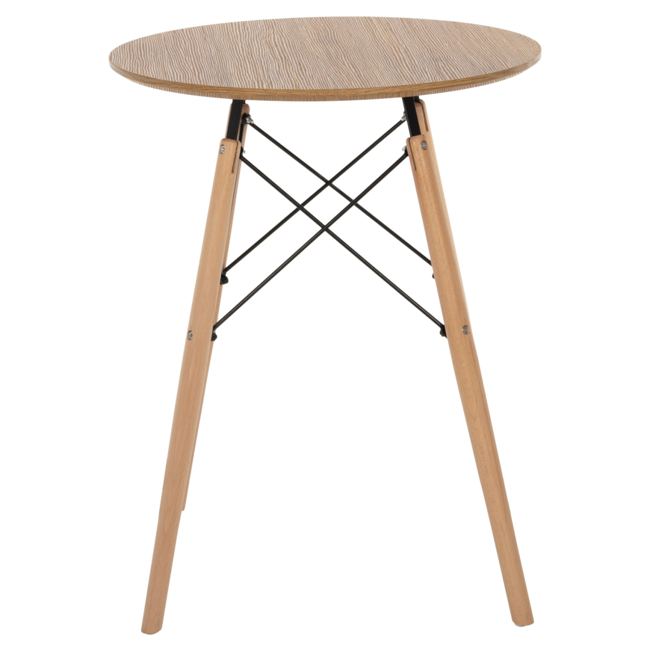 DINING TABLE ROUND MINIMAL ΗΜ0060.04 MDF IN NATURAL COLOR-BEECH WOOD LEGS IN NATURAL COLOR Φ60Χ76Hcm. [3]