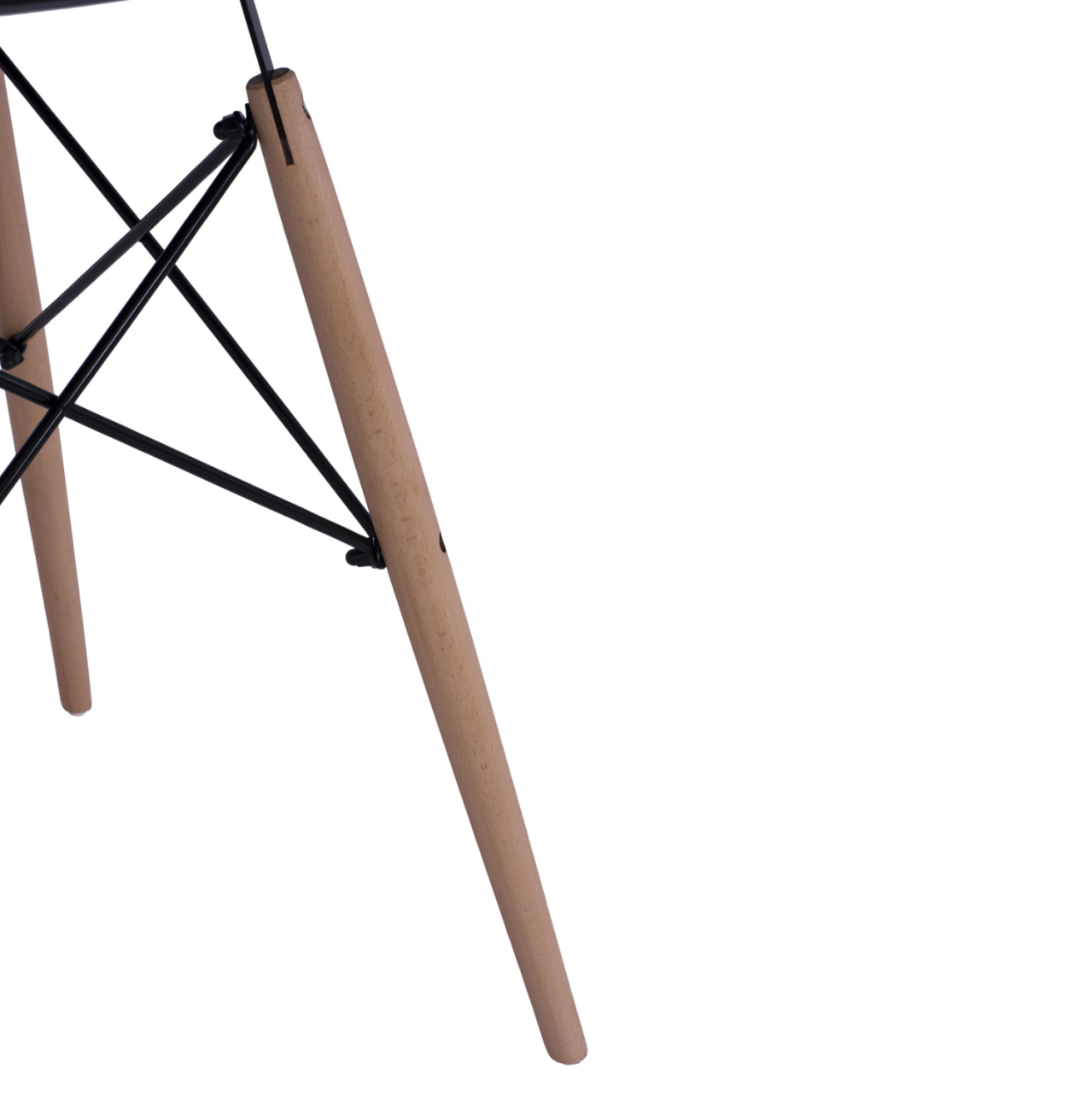 DINING TABLE ROUND MINIMAL HM0060.02 MDF IN BLACK COLOR-BEECH WOOD LEGS IN NATURAL COLOR Φ60Χ72Hcm. [7]