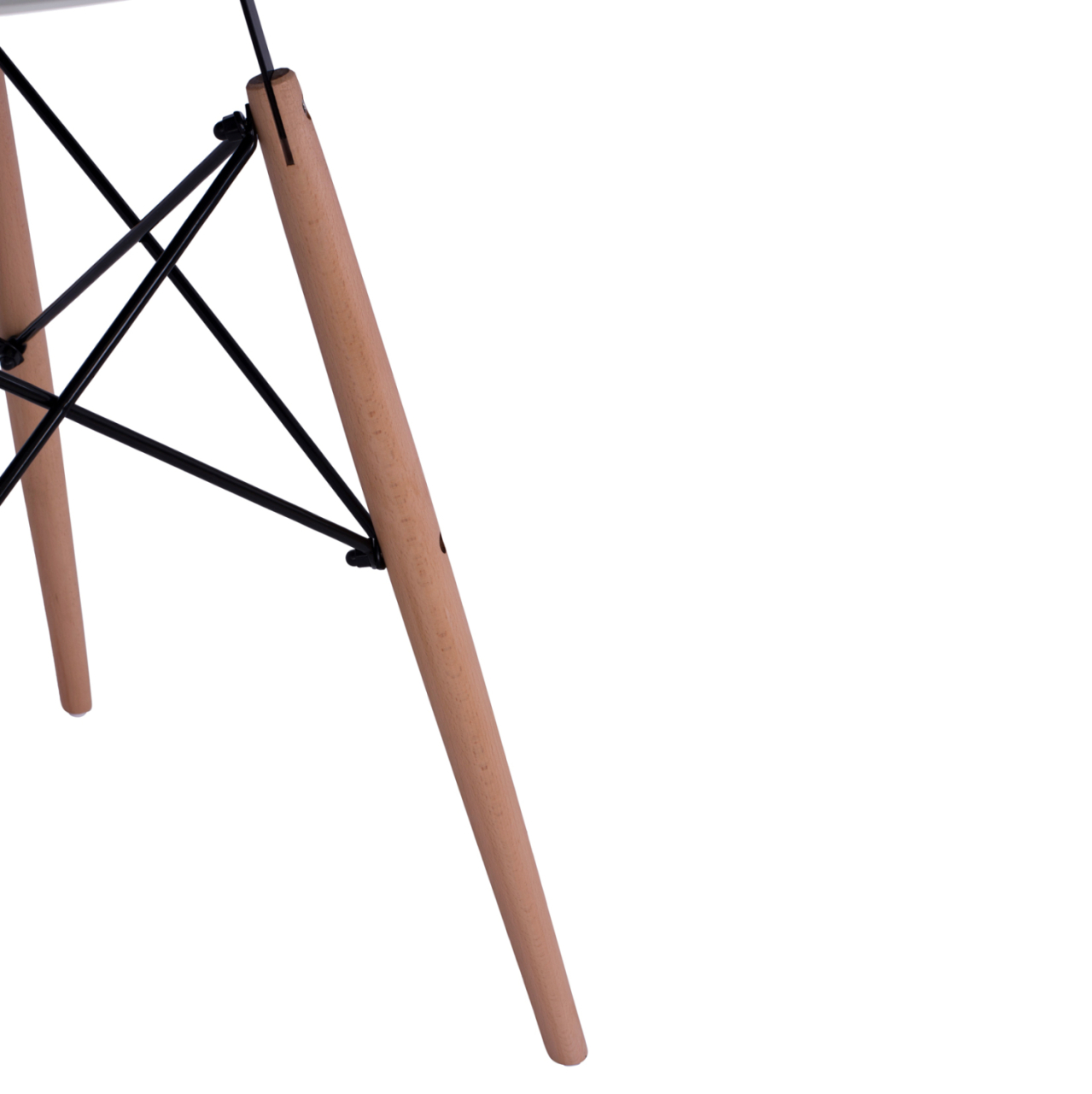 DINING TABLE ROUND MINMAL HM0060.01 MDF IN WHITE COLOR-BEECH WOOD LEGS IN NATURAL COLOR Φ60Χ72Hcm. [5]