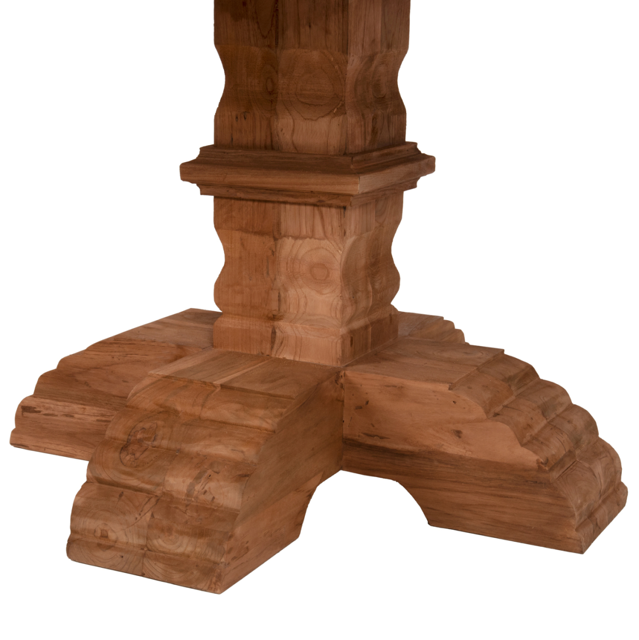 DINING TABLE ROUND PROVENCE HM9642 RECYCLED TEAK WOOD CARVED LEG-8cm.TABLETOP Φ180x76Hcm. [5]