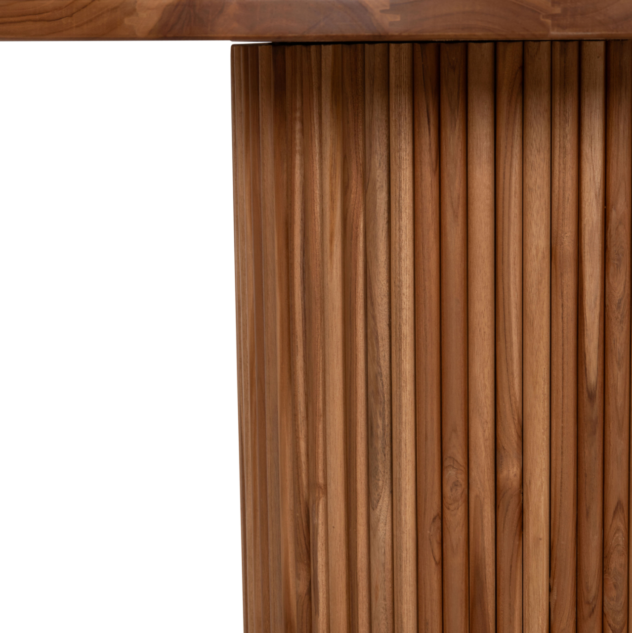 DINING TABLE ROUND RODER HM9896 TEAK WOOD- 3cm thick top- Φ130x79.5Hcm. [5]
