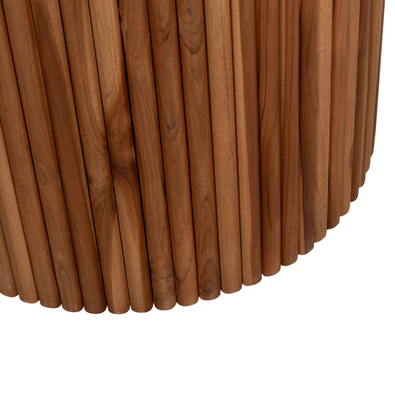 DINING TABLE ROUND RODER HM9896 TEAK WOOD- 3cm thick top- Φ130x79.5Hcm. [8]
