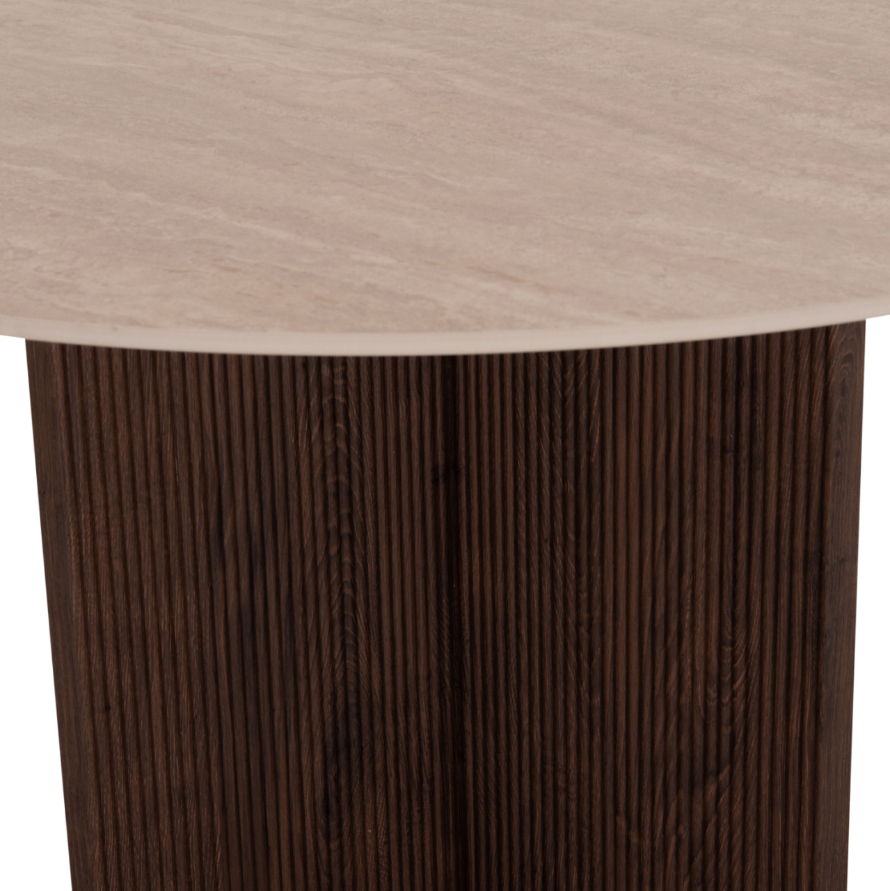 DINING TABLE ROUND SKY HM18331 CERAMIC TOP IN TRAVERTINE STONE LOOK Φ120x76Hcm. [10]