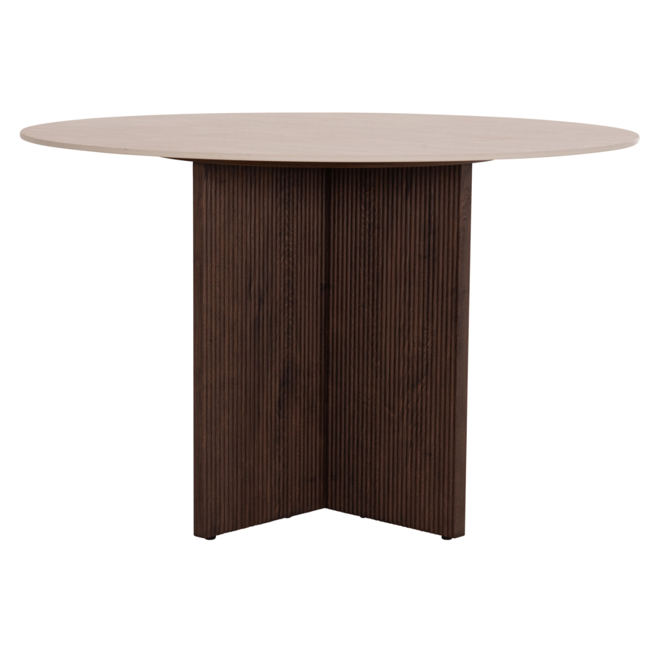 DINING TABLE ROUND SKY HM18331 CERAMIC TOP IN TRAVERTINE STONE LOOK Φ120x76Hcm. [4]