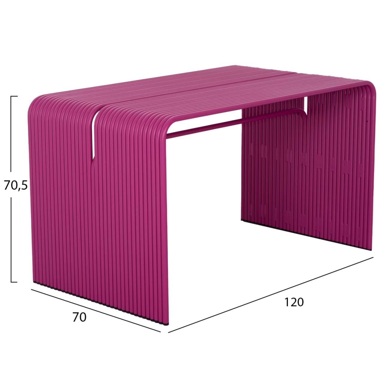 DINING TABLE SERIES INTREPID HM6330.05 ALUMINUM IN PURPLE 120x70x70.5Hcm. [2]