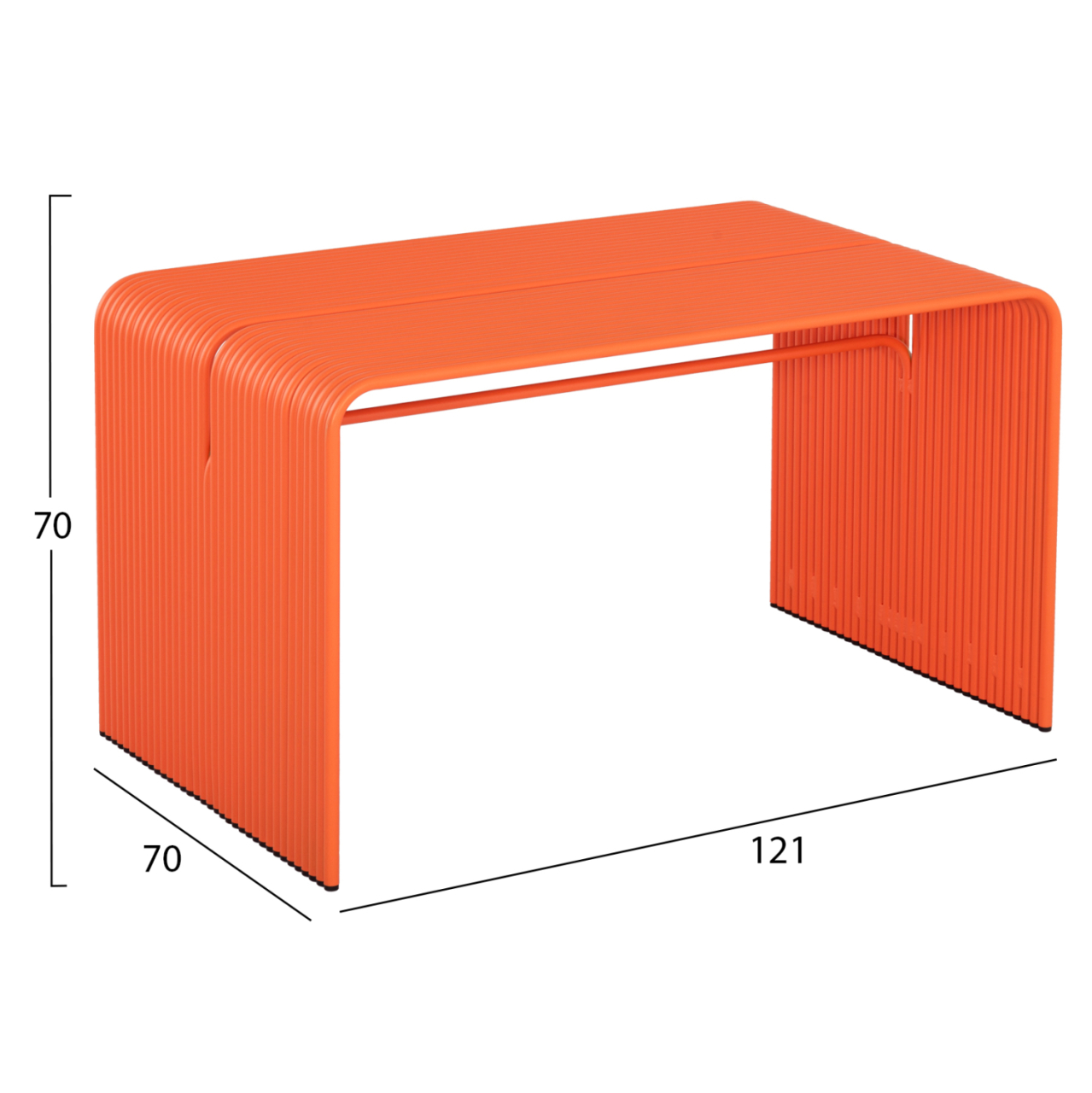 DINING TABLE SERIES INTREPID HM6330.09 ALUMINUM IN ORANGE 121x70x70Hcm. [2]