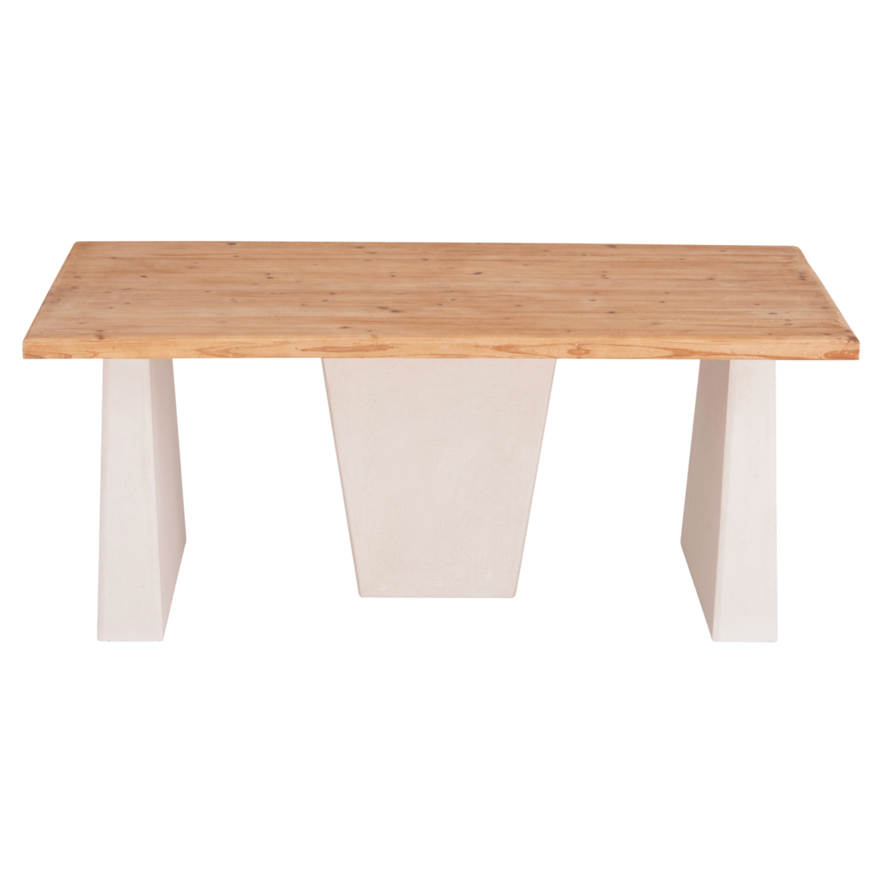 DINING TABLE SERIES SANTORINI HM18042 FIR WOOD TABLETOP-MDF LEGS IN OFF WHITE 180x90x75Hcm. [4]