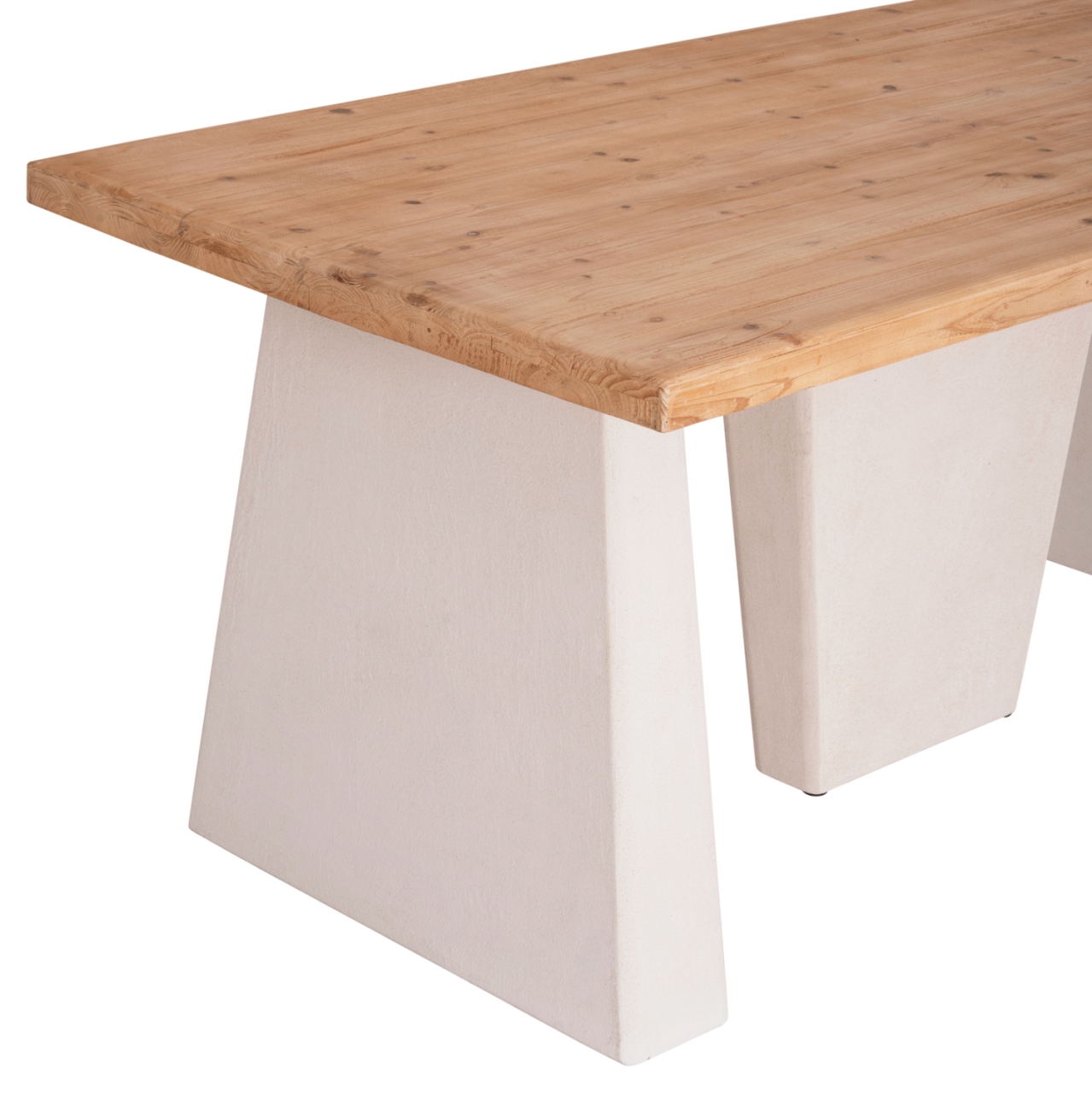 DINING TABLE SERIES SANTORINI HM18042 FIR WOOD TABLETOP-MDF LEGS IN OFF WHITE 180x90x75Hcm. [6]