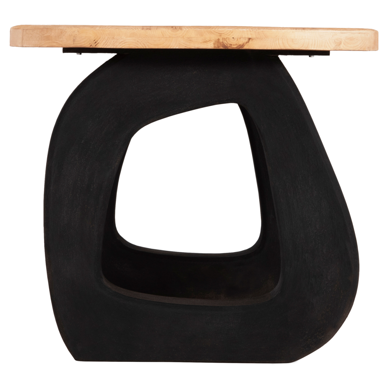 DINING TABLE SERIES SANTORINI HM18065 FIR WOOD TABLETOP-POLYRESIN LEGS IN BLACK 180x90x76Hcm. [3]