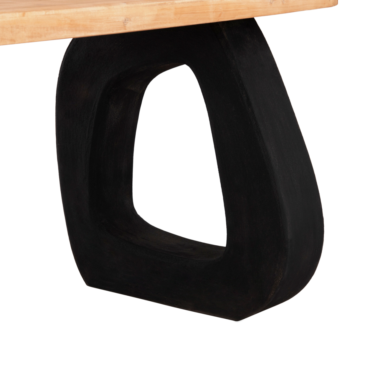 DINING TABLE SERIES SANTORINI HM18065 FIR WOOD TABLETOP-POLYRESIN LEGS IN BLACK 180x90x76Hcm. [6]