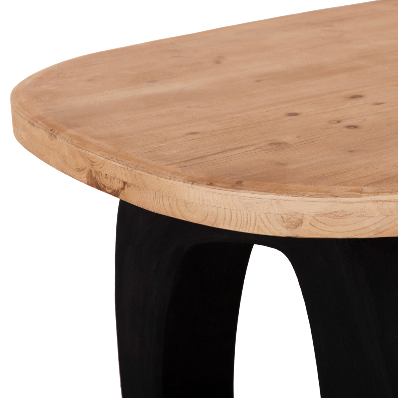 DINING TABLE SERIES SANTORINI HM18065 FIR WOOD TABLETOP-POLYRESIN LEGS IN BLACK 180x90x76Hcm. [5]