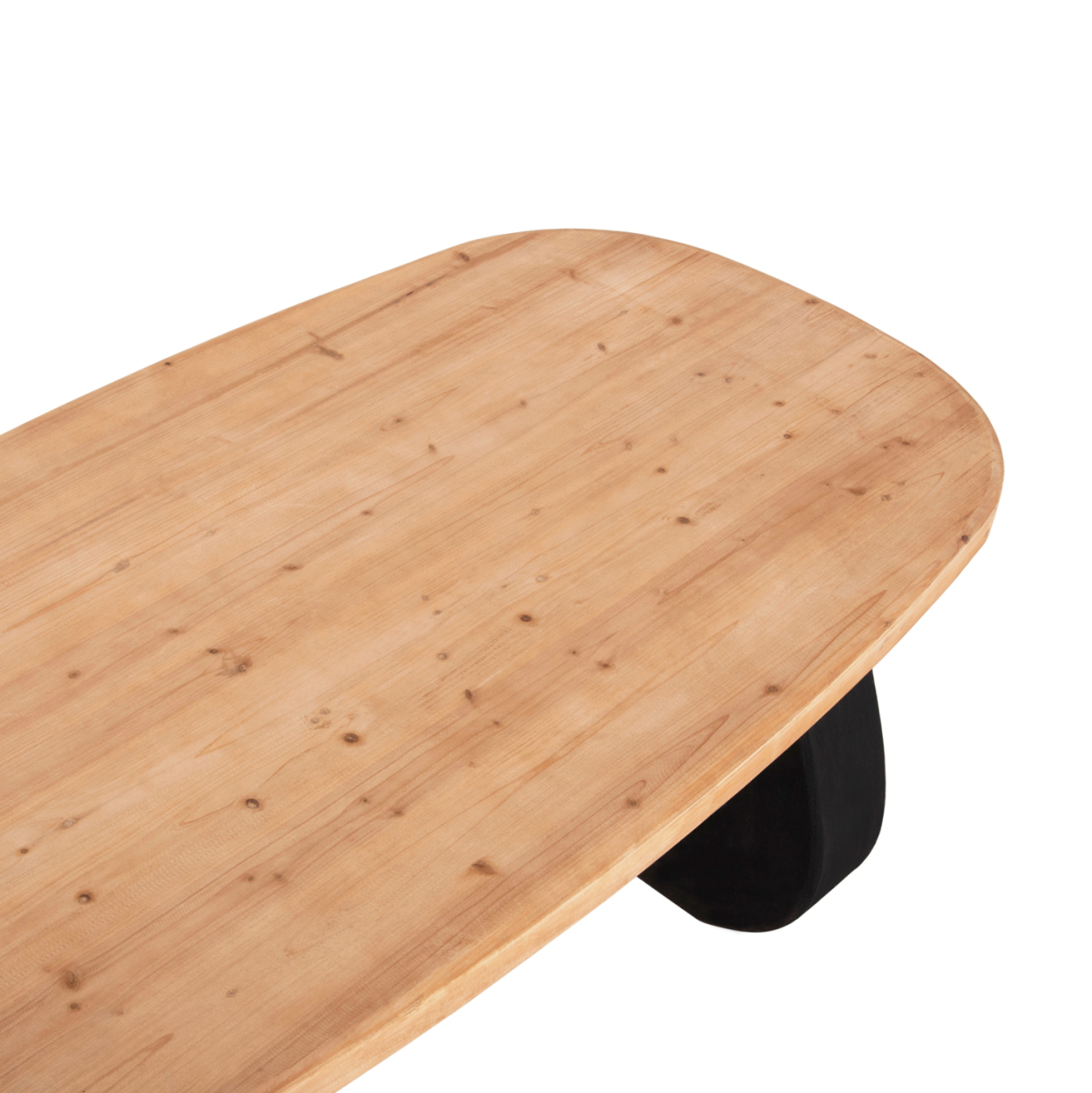 DINING TABLE SERIES SANTORINI HM18065 FIR WOOD TABLETOP-POLYRESIN LEGS IN BLACK 180x90x76Hcm. [4]