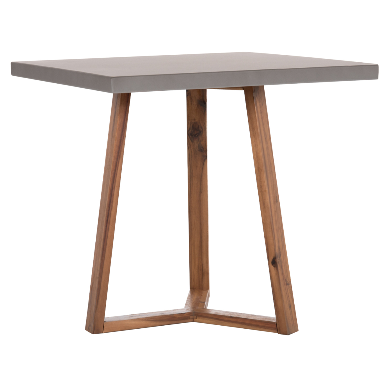 DINING TABLE SQUARE PRIVO HM6602.01 GREY FIBER CEMENT--ACACIA WOOD 80x80x76Hcm. [3]