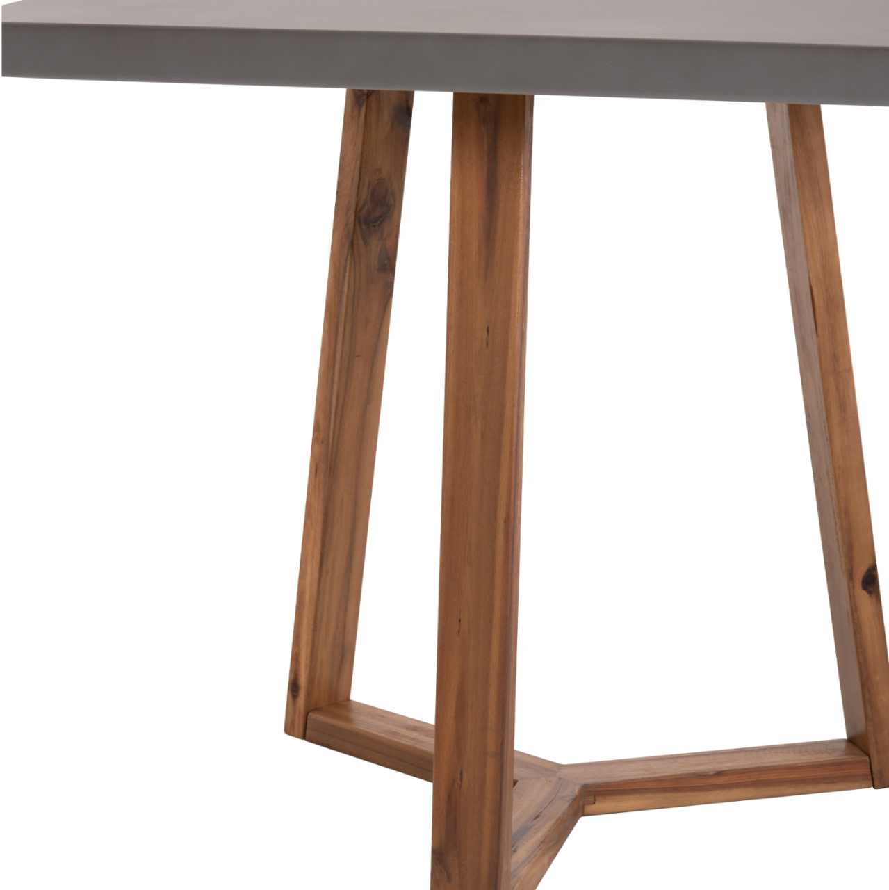 DINING TABLE SQUARE PRIVO HM6602.01 GREY FIBER CEMENT--ACACIA WOOD 80x80x76Hcm. [10]