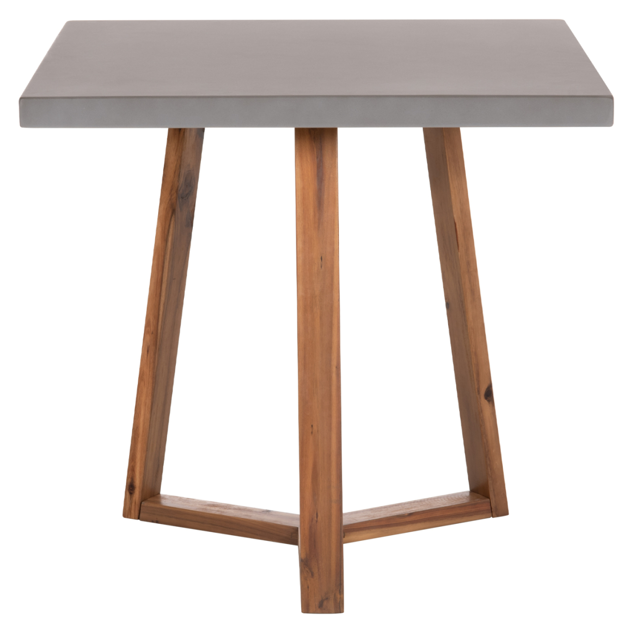DINING TABLE SQUARE PRIVO HM6602.01 GREY FIBER CEMENT--ACACIA WOOD 80x80x76Hcm. [5]