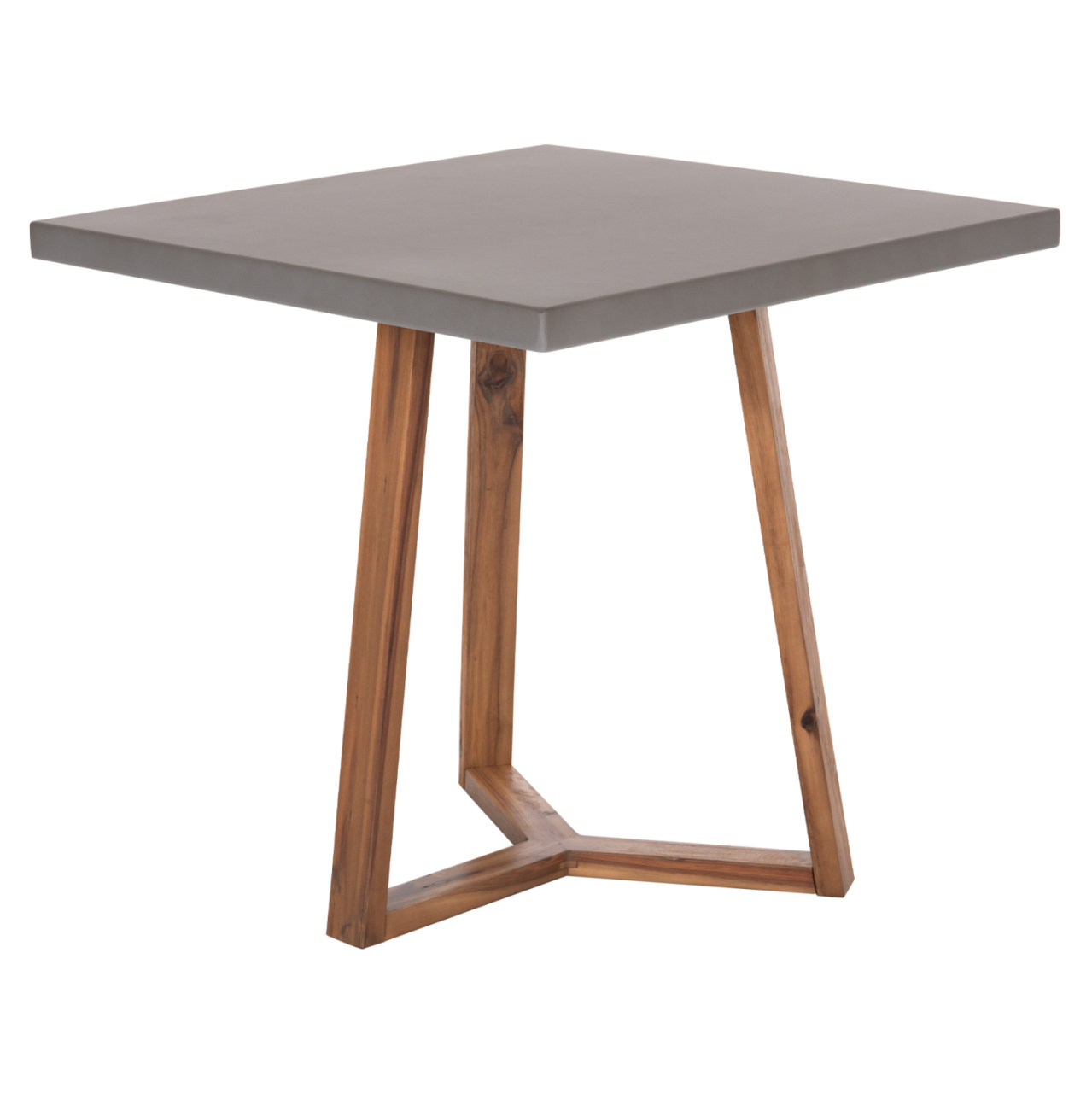 DINING TABLE SQUARE PRIVO HM6602.01 GREY FIBER CEMENT--ACACIA WOOD 80x80x76Hcm. [4]