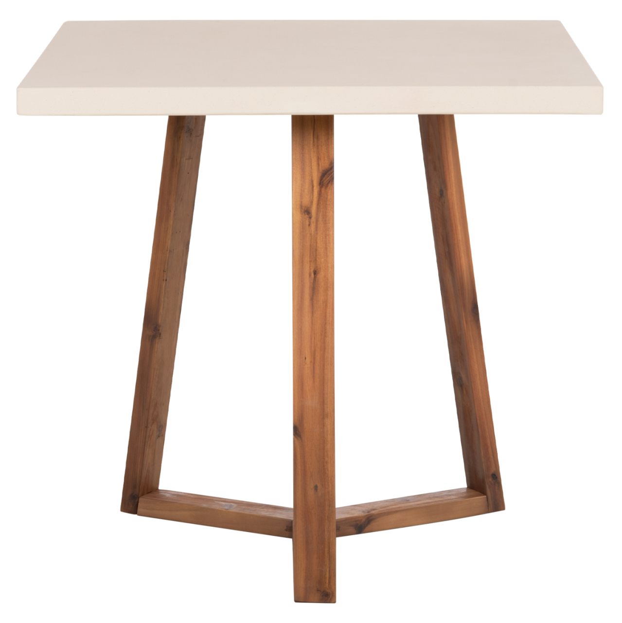 DINING TABLE SQUARE PRIVO HM6602.02 BEIGE FIBER CEMENT--ACACIA WOOD 80x80x76Hcm. [4]