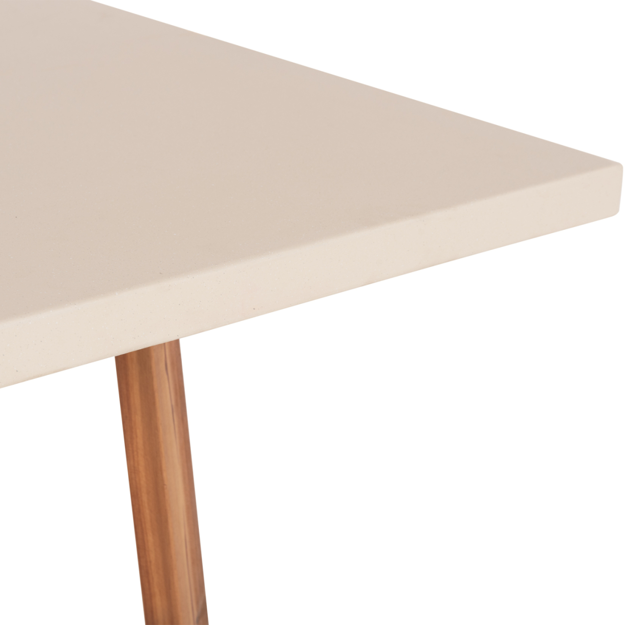 DINING TABLE SQUARE PRIVO HM6602.02 BEIGE FIBER CEMENT--ACACIA WOOD 80x80x76Hcm. [8]