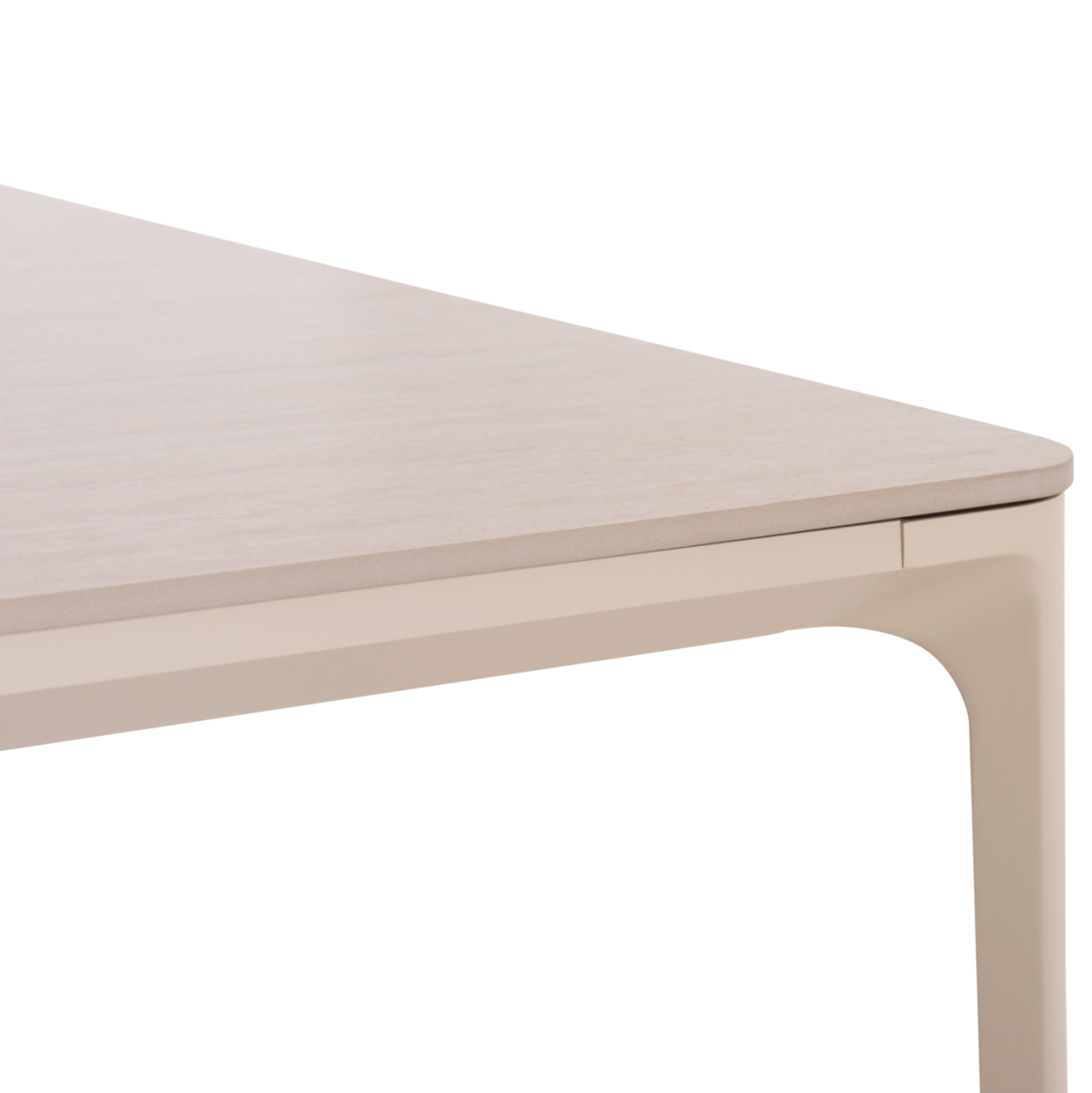 DINING TABLE STAD HM6557.02 BEIGE ALUMINUM FRAME--WHITE SINTERED STONE 180x90x74Hcm. [7]
