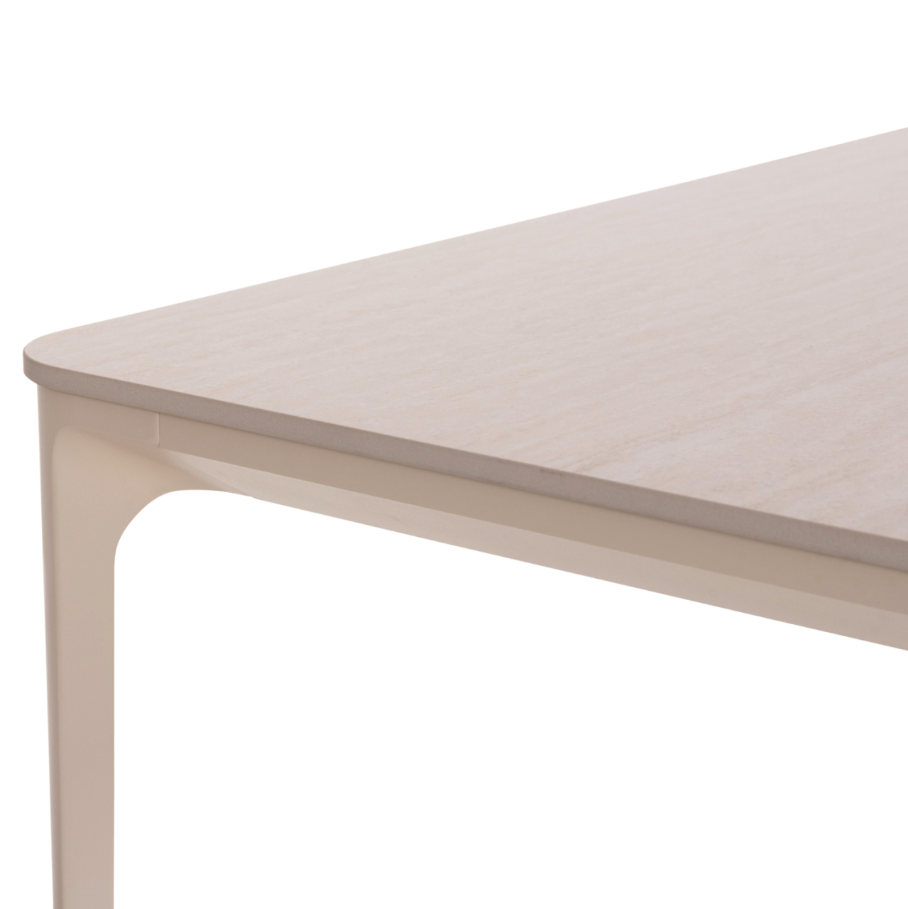 DINING TABLE STAD HM6558.02 BEIGE ALUMINUM FRAME--WHITE SINTERED STONE 220x100x74Hcm. [9]