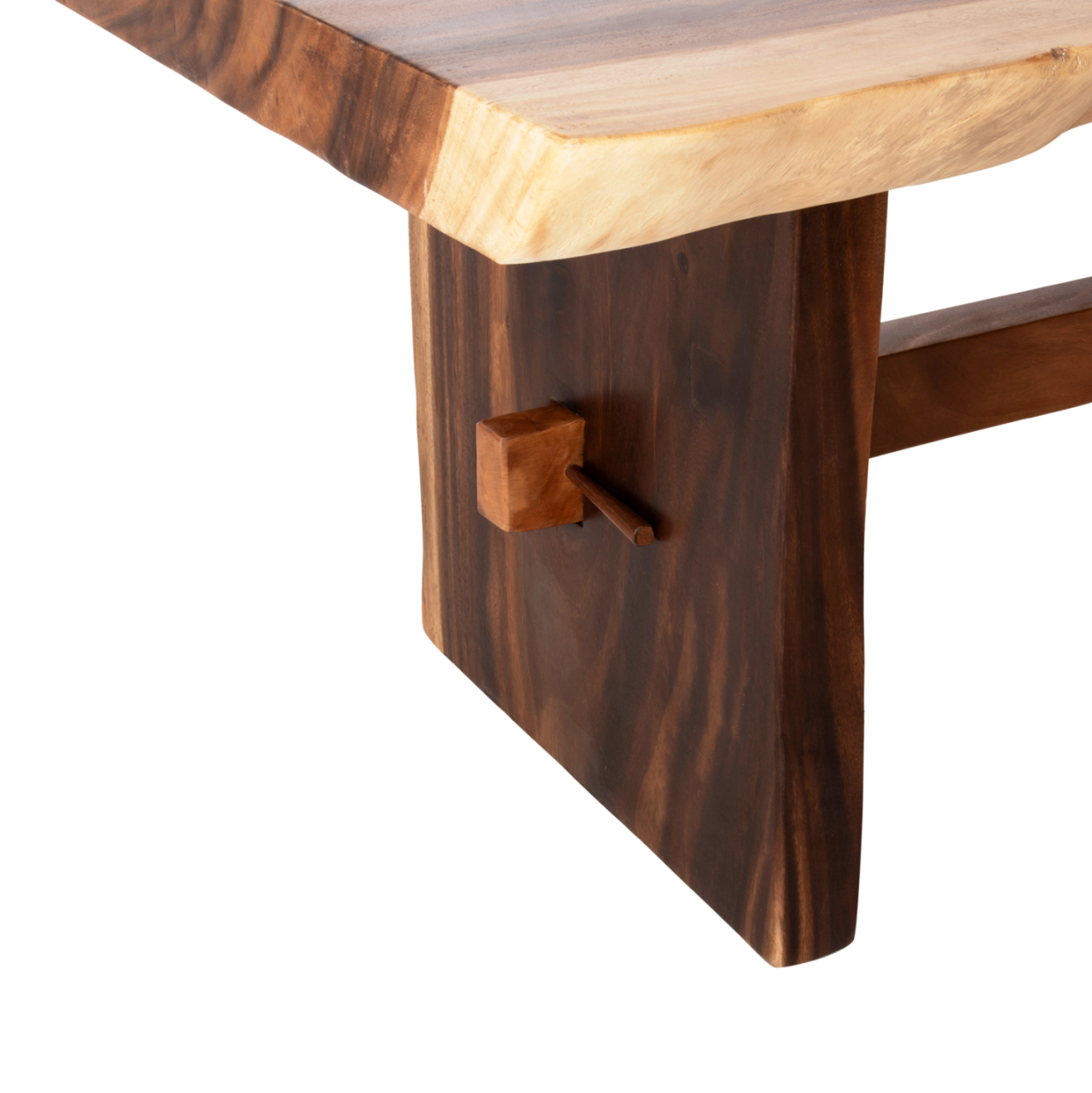 DINING TABLE ULYSES HM9757 SOLID SUAR WOOD IN NATURAL COLORING 200X90X77Hcm. [7]