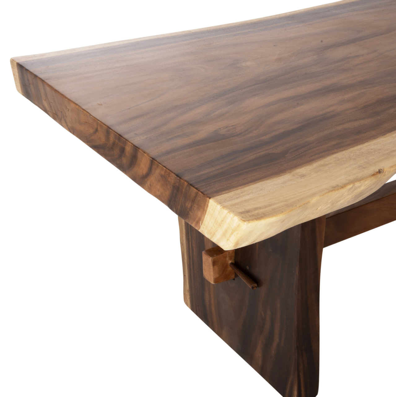 DINING TABLE ULYSES HM9757 SOLID SUAR WOOD IN NATURAL COLORING 200X90X77Hcm. [5]