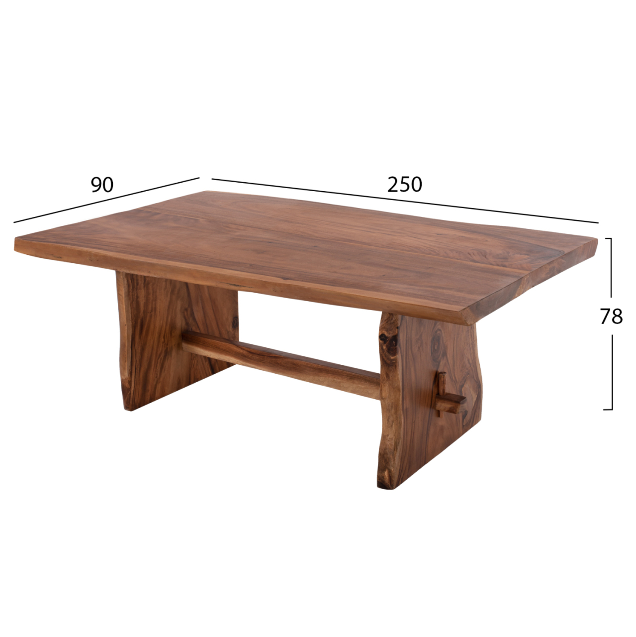 DINING TABLE ULYSES HM9758 SOLID SUAR WOOD IN NATURAL COLORING 250x90x78Hcm. [2]