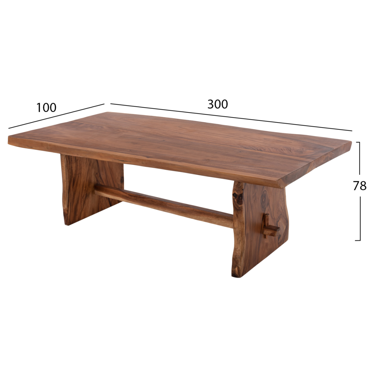 DINING TABLE ULYSES HM9759 SOLID SUAR WOOD IN NATURAL COLORING 300x100x78Hcm. [2]