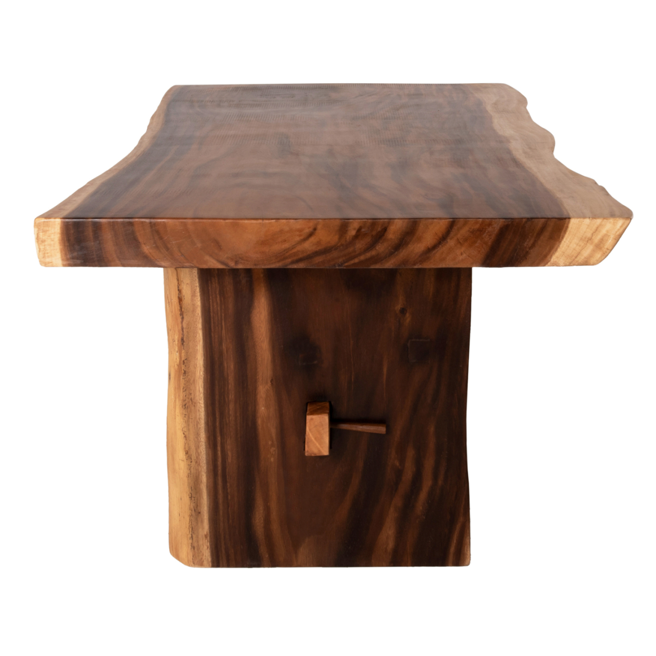 DINING TABLE ULYSES HM9888 SOLID SUAR WOOD IN NATURAL-9cm TOP THICKNESS 160X90X78Hcm. [4]