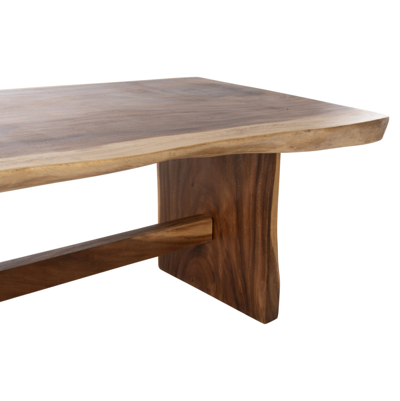 DINING TABLE ULYSES HM9888 SOLID SUAR WOOD IN NATURAL-9cm TOP THICKNESS 160X90X78Hcm. [6]