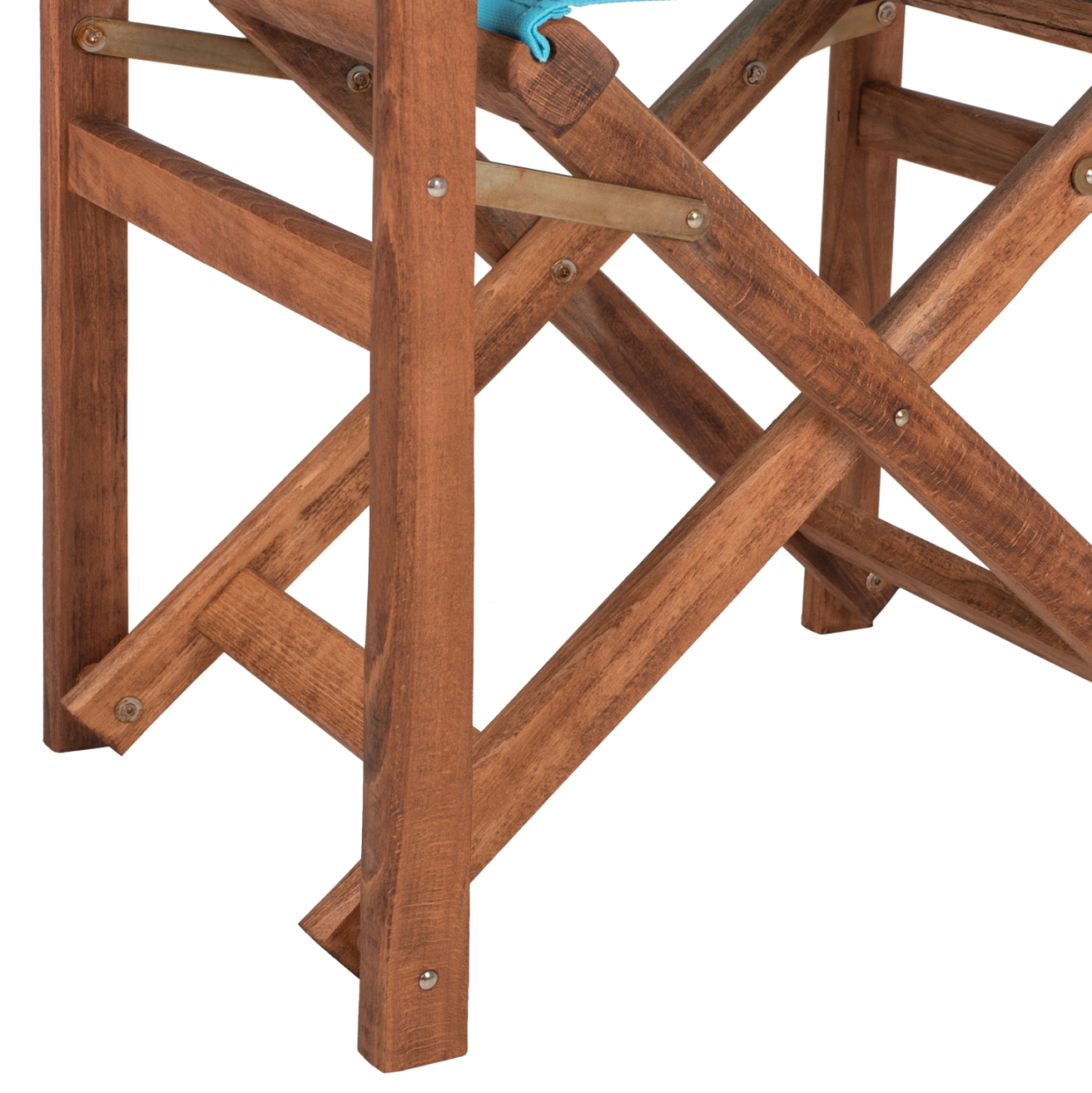 DIRECTOR'S CHAIR LIMNOS HM10368.08 IN WALNUT COLOR AND SKY BLUE TEXTILENE 57x54x88,5Hcm. [9]