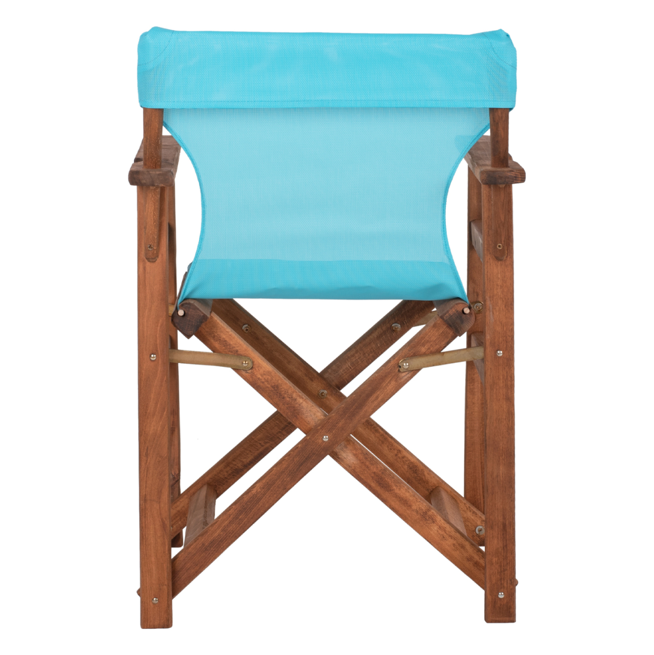 DIRECTOR'S CHAIR LIMNOS HM10368.08 IN WALNUT COLOR AND SKY BLUE TEXTILENE 57x54x88,5Hcm. [6]