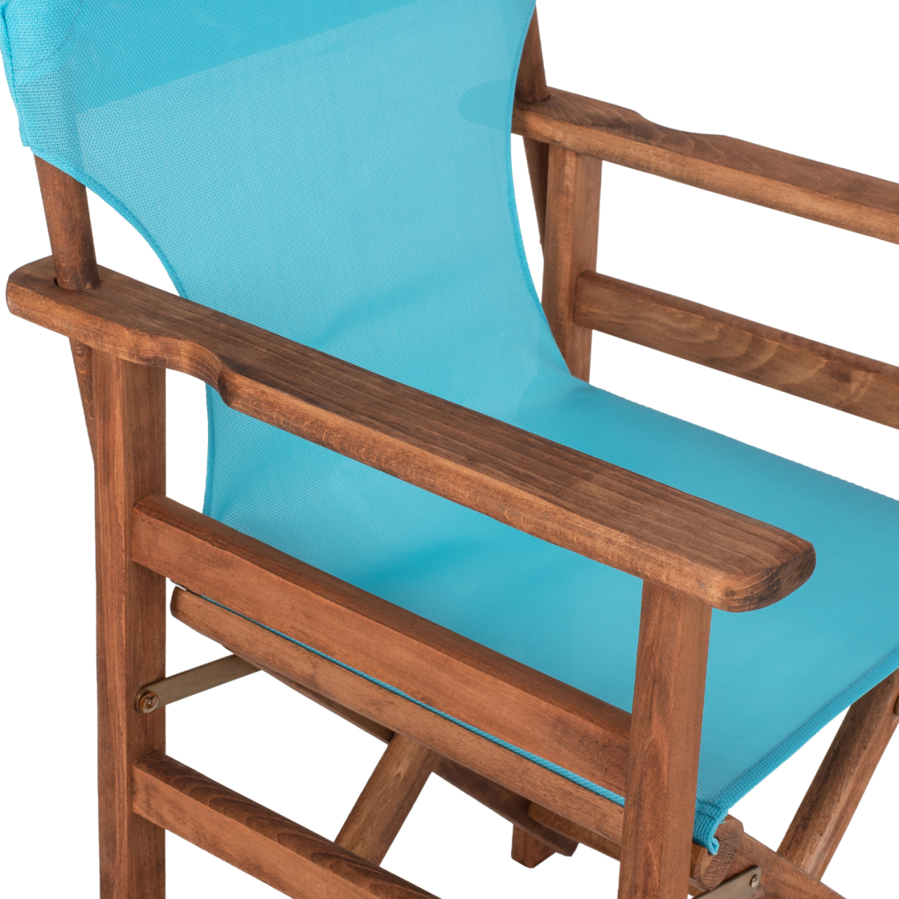 DIRECTOR'S CHAIR LIMNOS HM10368.08 IN WALNUT COLOR AND SKY BLUE TEXTILENE 57x54x88,5Hcm. [8]