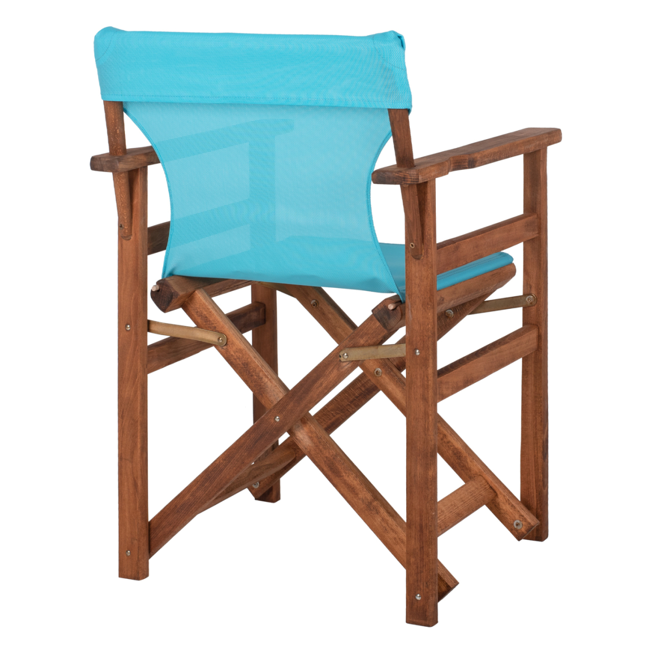 DIRECTOR'S CHAIR LIMNOS HM10368.08 IN WALNUT COLOR AND SKY BLUE TEXTILENE 57x54x88,5Hcm. [5]