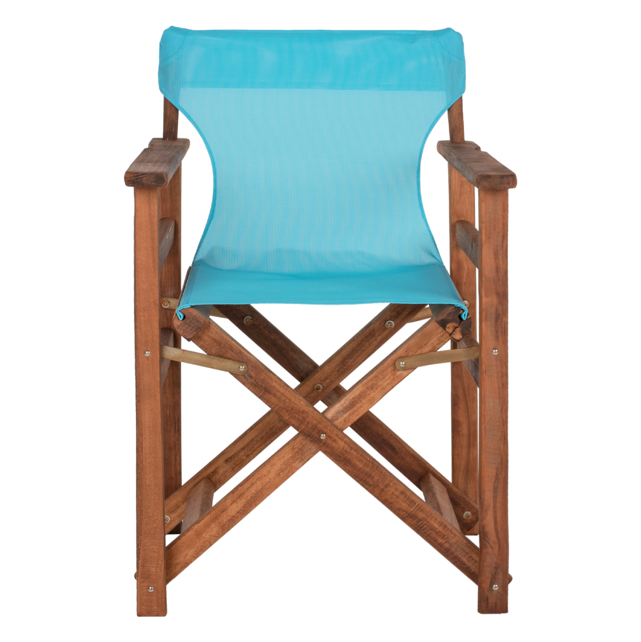 DIRECTOR'S CHAIR LIMNOS HM10368.08 IN WALNUT COLOR AND SKY BLUE TEXTILENE 57x54x88,5Hcm. [3]
