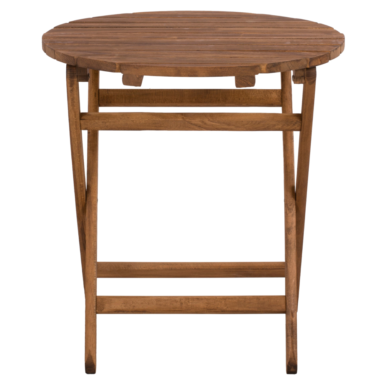 Director's Chair Limnos Round 70cm solid oak wood Walnut HM5654.01 [3]