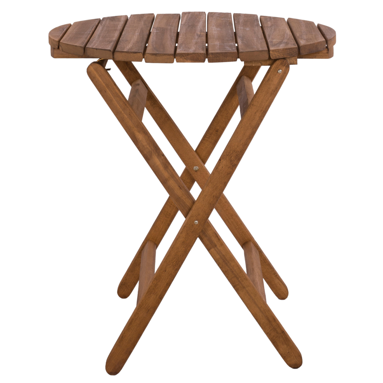 Director's Chair Limnos Round 70cm solid oak wood Walnut HM5654.01 [4]