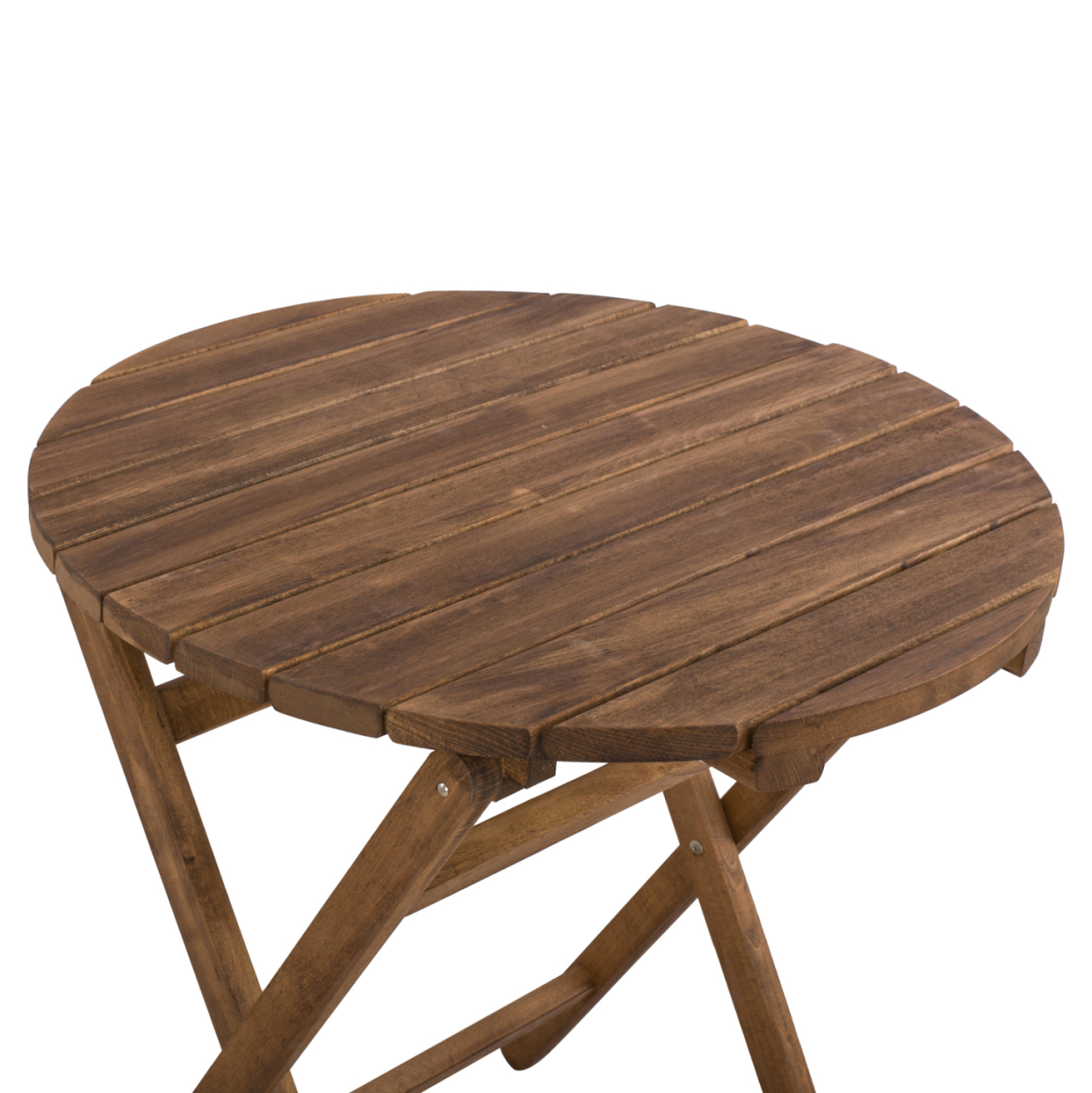 Director's Chair Limnos Round 70cm solid oak wood Walnut HM5654.01 [6]