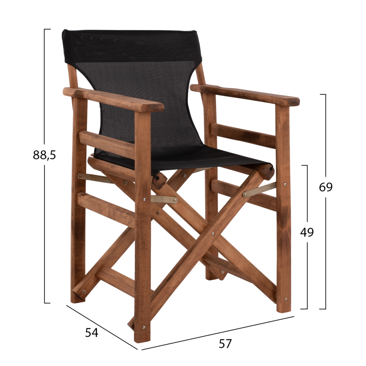 Director's chair Limnos Walnut with textline Black HM10368.05 [2]