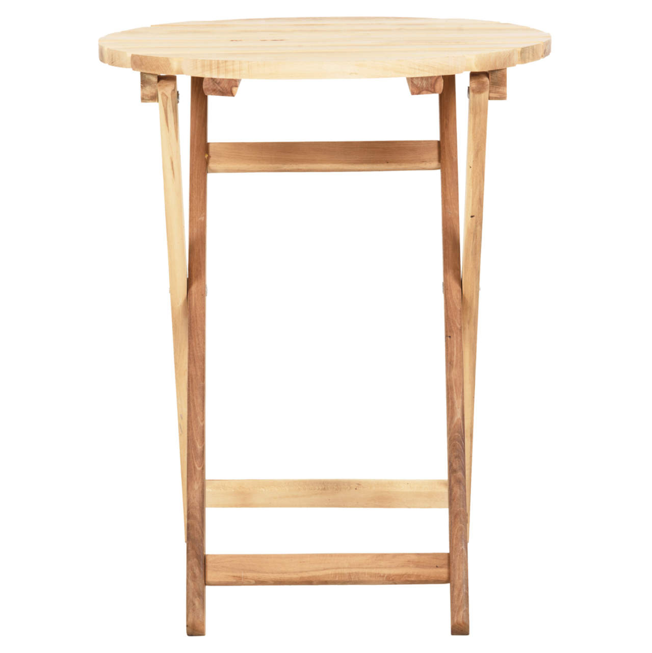 DIRECTOR'S ROUND TABLE LIMNOS HM5653.02 BEECH WOOD IMPREGNATION IN NATURAL Φ60Χ76Hcm. [4]