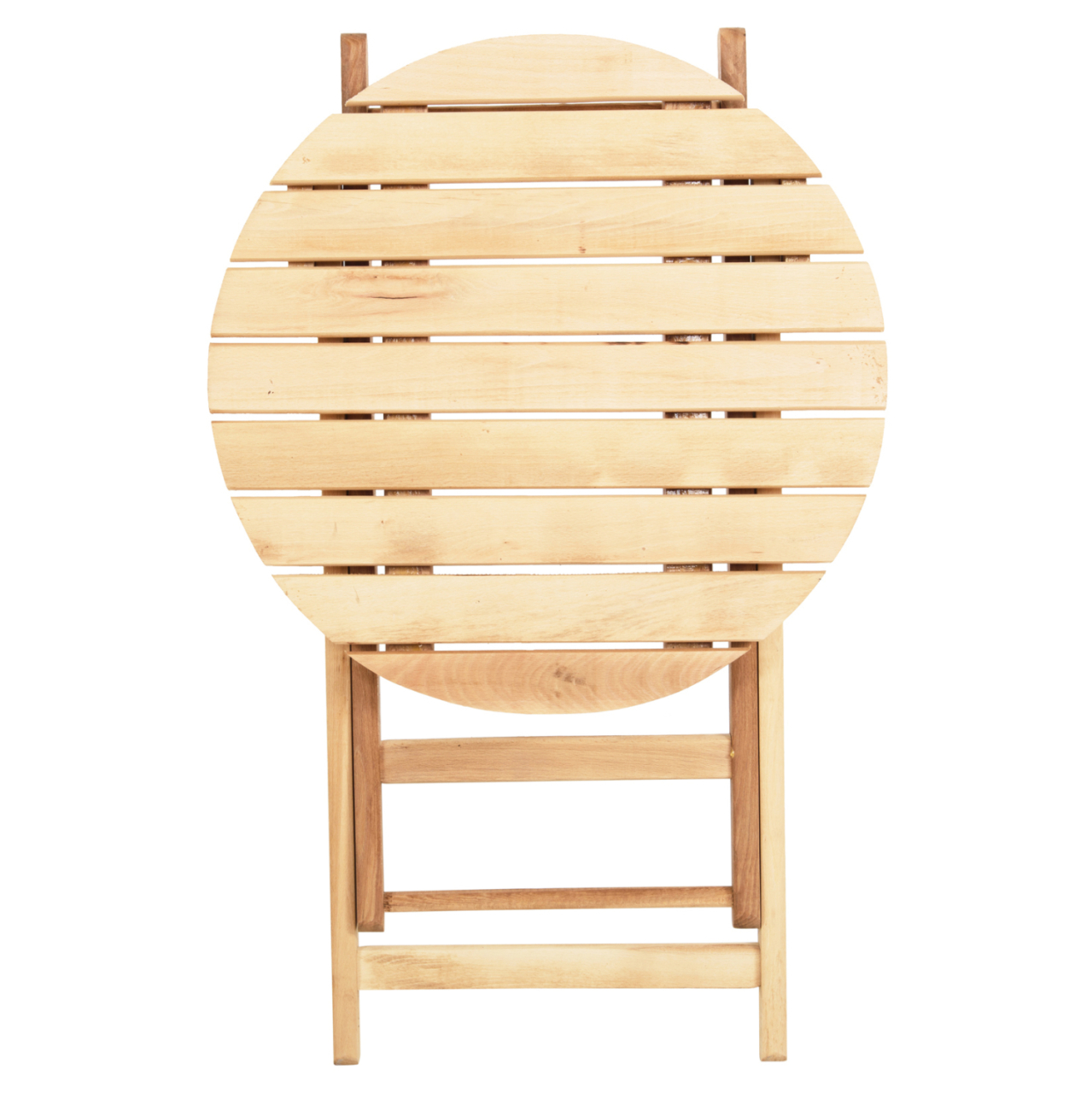 DIRECTOR'S ROUND TABLE LIMNOS HM5653.02 BEECH WOOD IMPREGNATION IN NATURAL Φ60Χ76Hcm. [5]