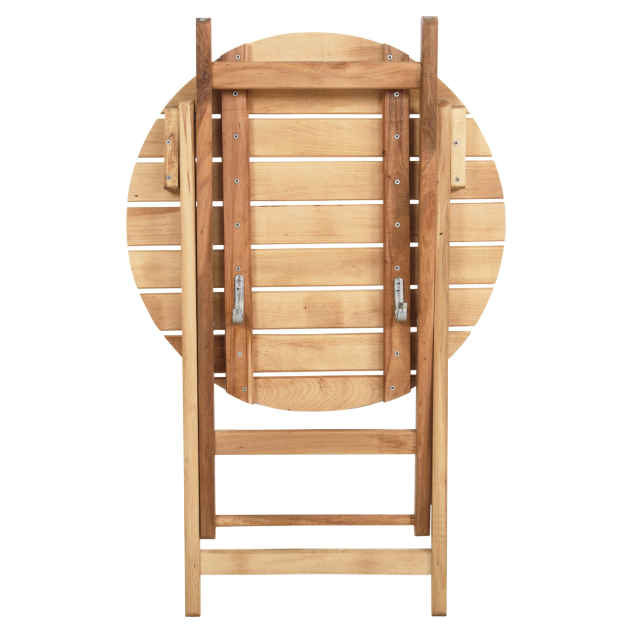 DIRECTOR'S ROUND TABLE LIMNOS HM5653.02 BEECH WOOD IMPREGNATION IN NATURAL Φ60Χ76Hcm. [6]
